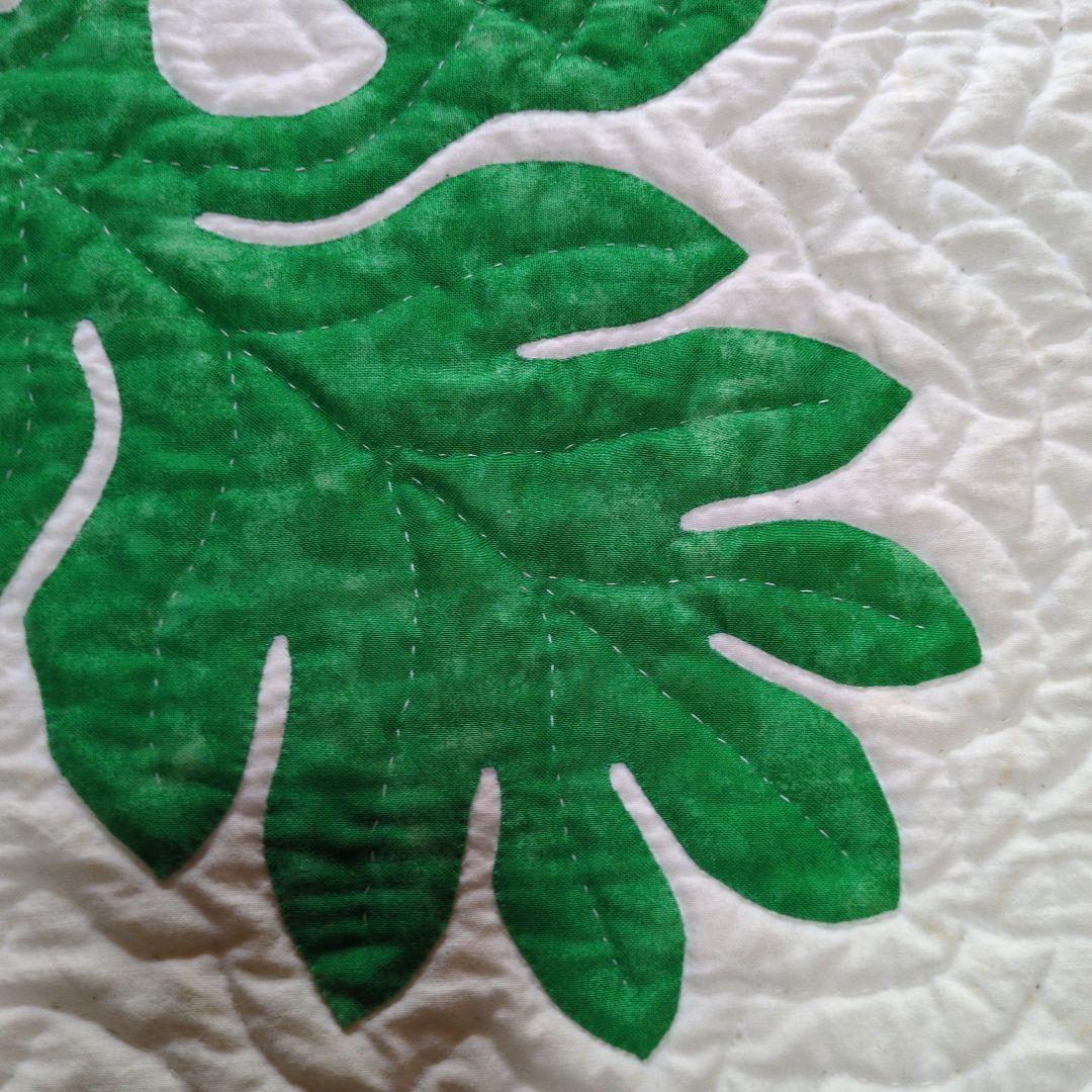 ハワイアンキルト 緑色 大判