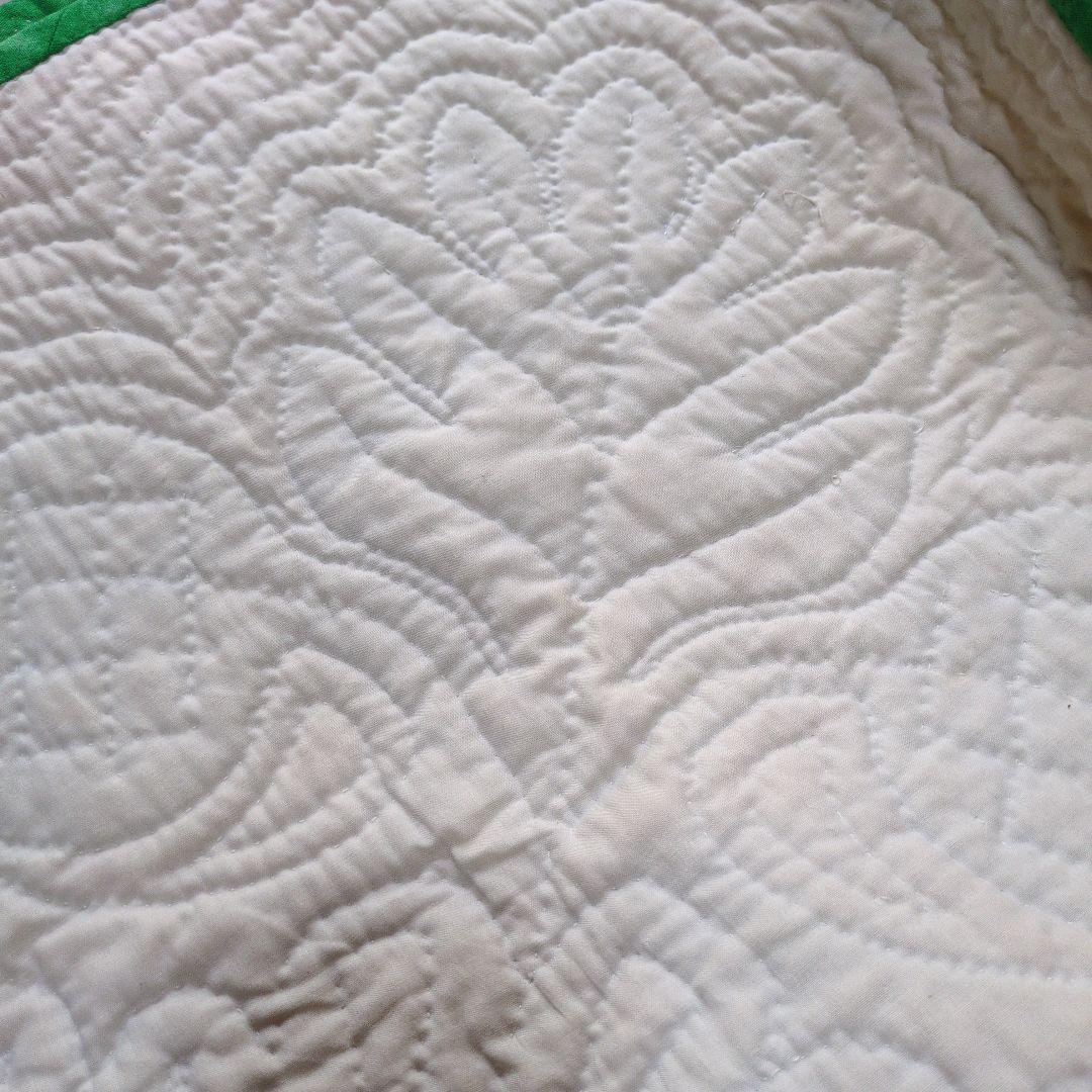 ハワイアンキルト 緑色 大判