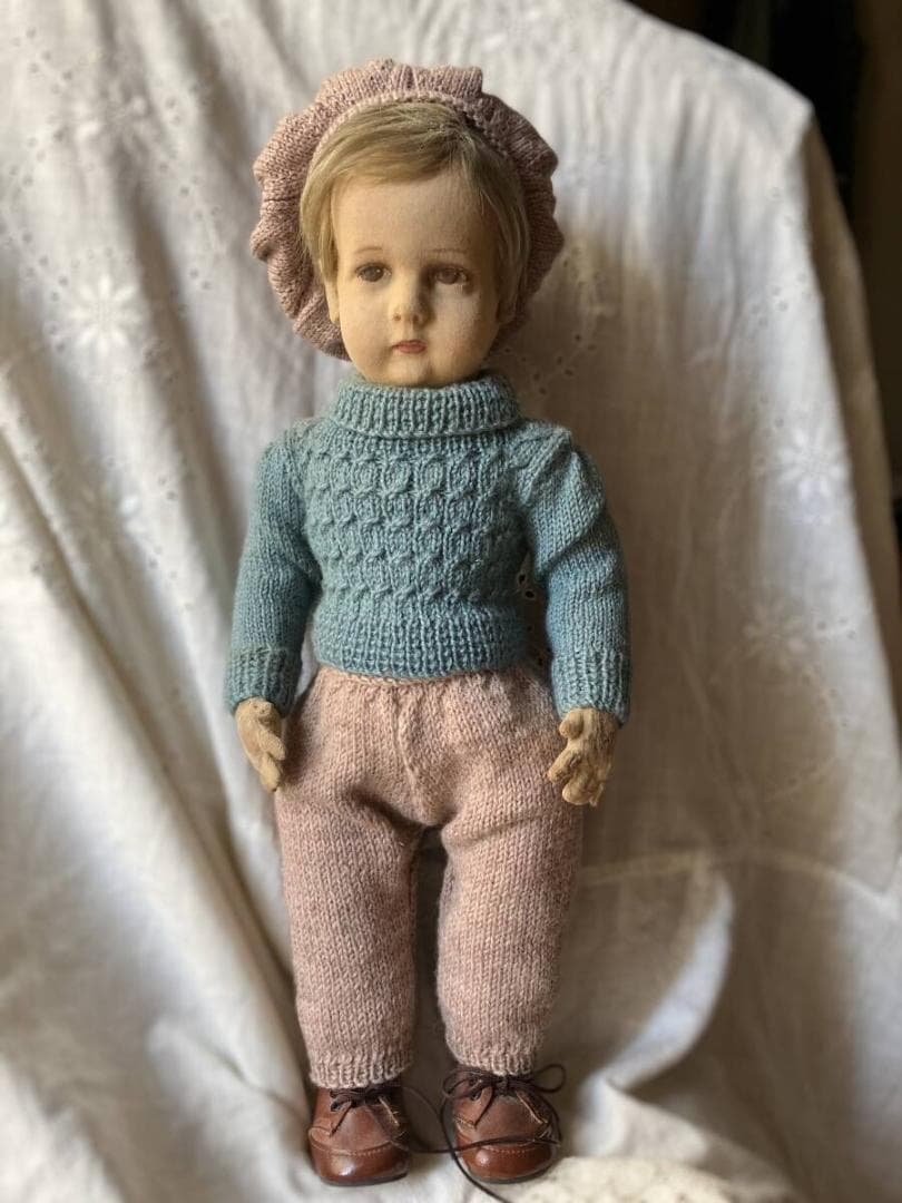 男の子のレンチドール lenci doll アンティーク ビスクドール　イタリア