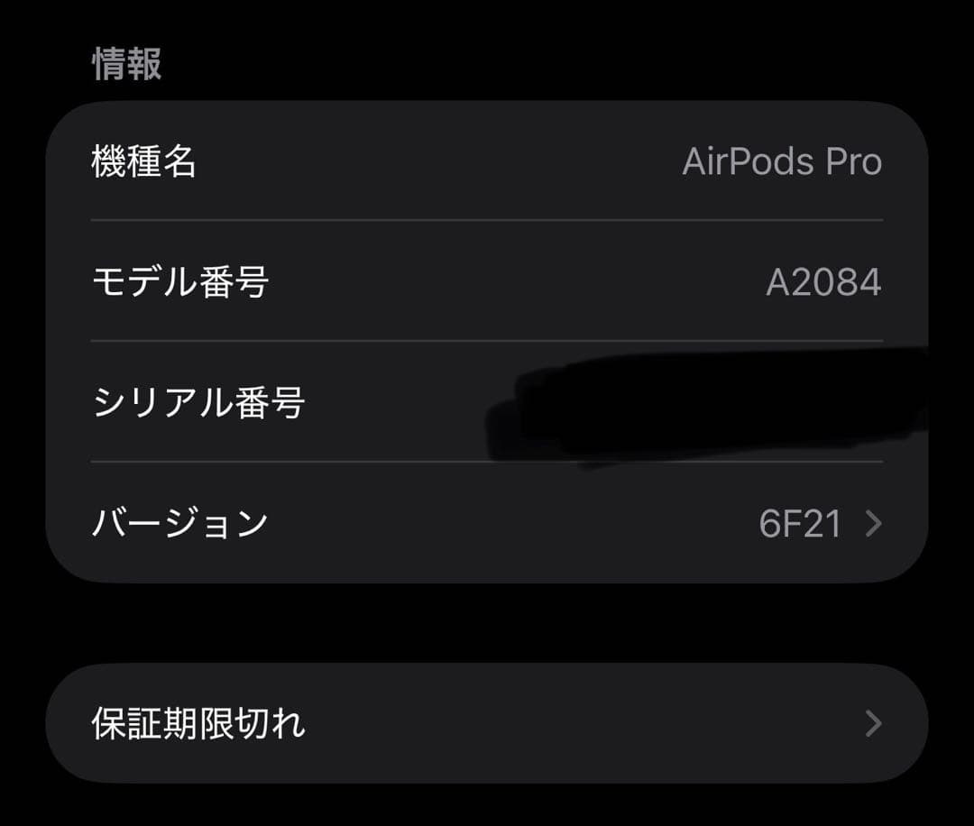 【動作確認済】AirPods Pro（第1世代）A2084