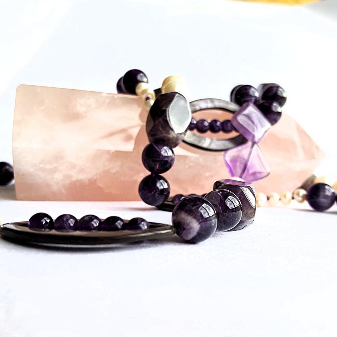 【紫スペシャル】アメジスト ロングネックレス