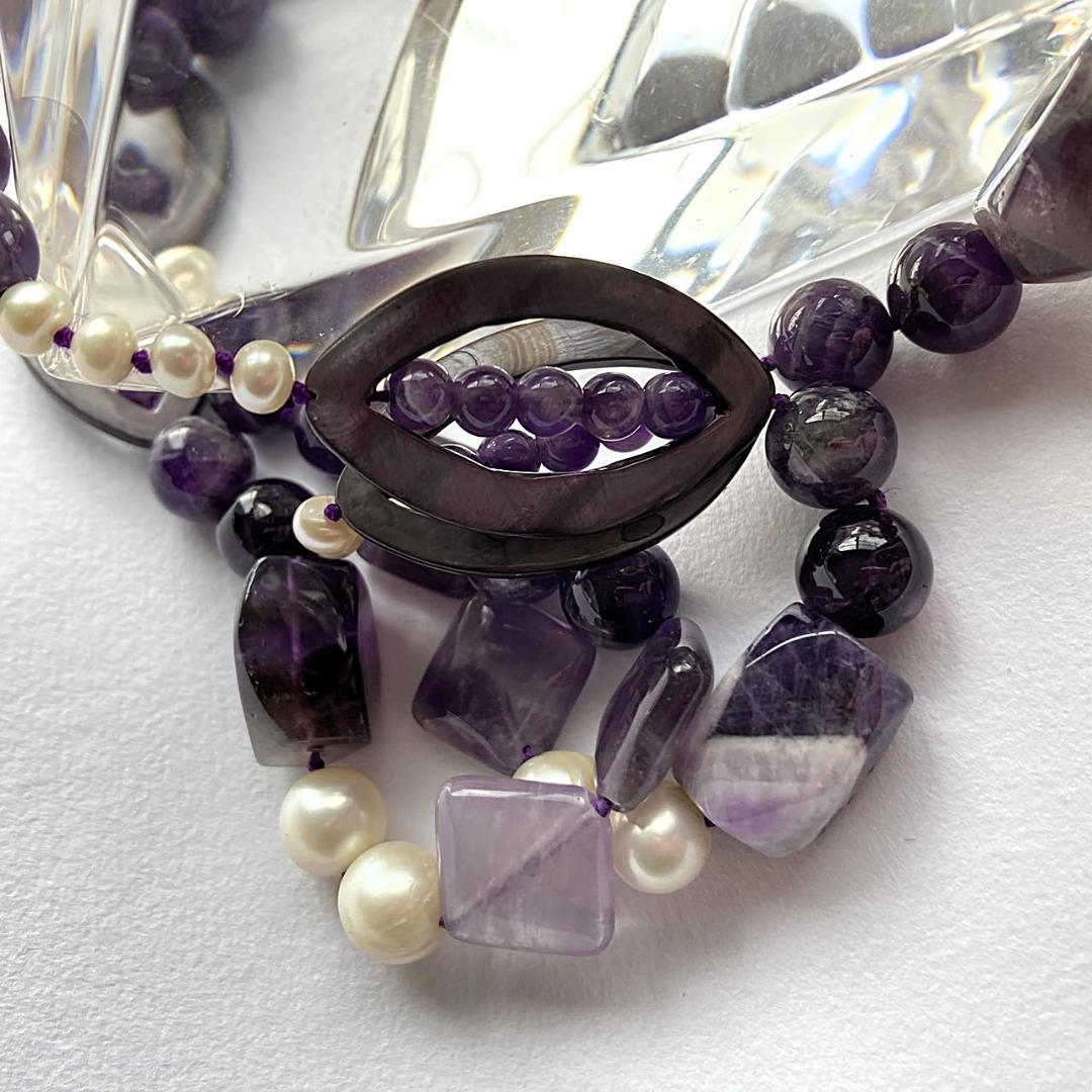 【紫スペシャル】アメジスト ロングネックレス