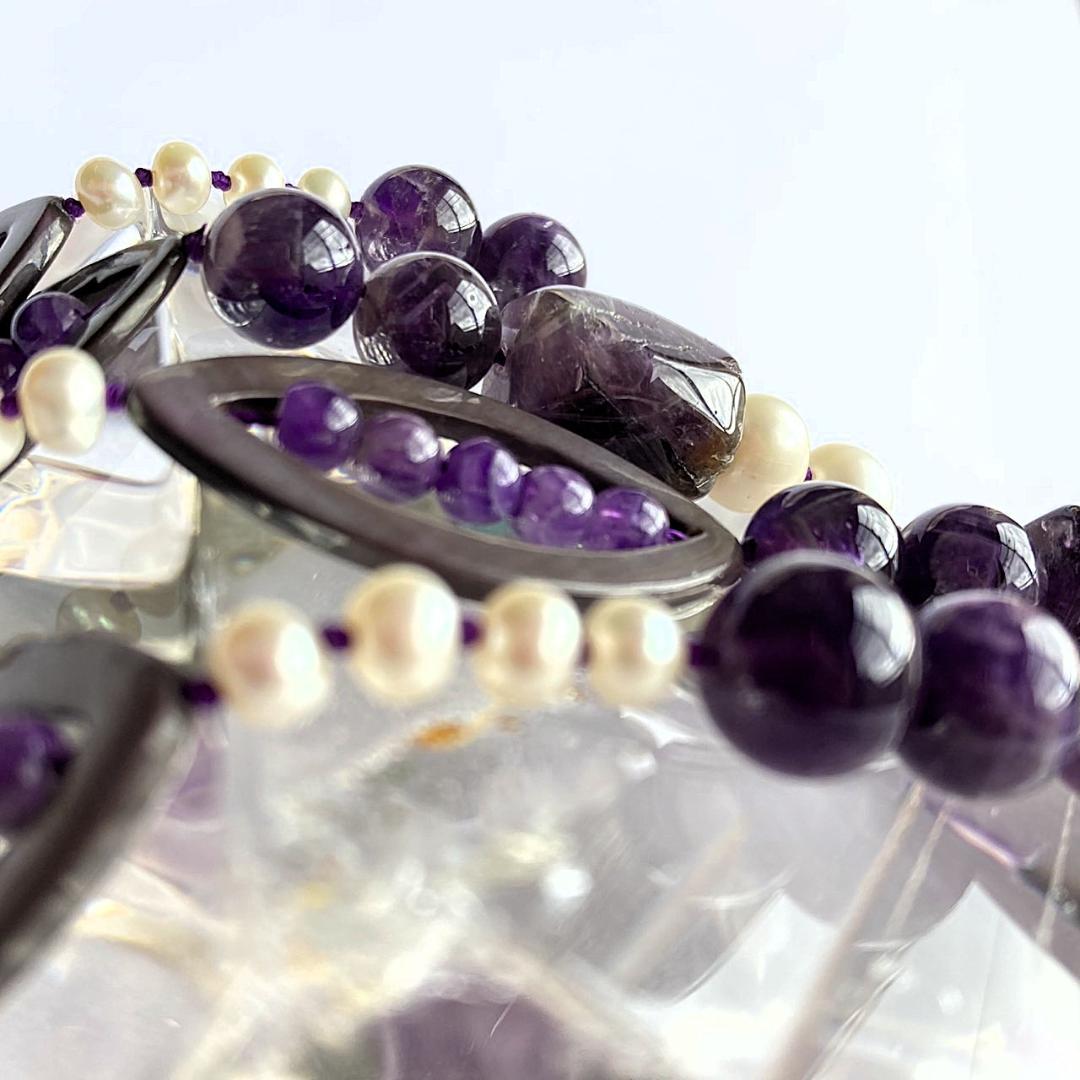 【紫スペシャル】アメジスト ロングネックレス