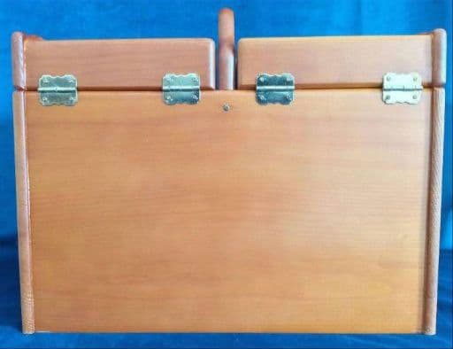 木製裁縫箱　小物入れ　昭和レトロ　ソーイングBOX　薔薇モチーフ　アンティーク