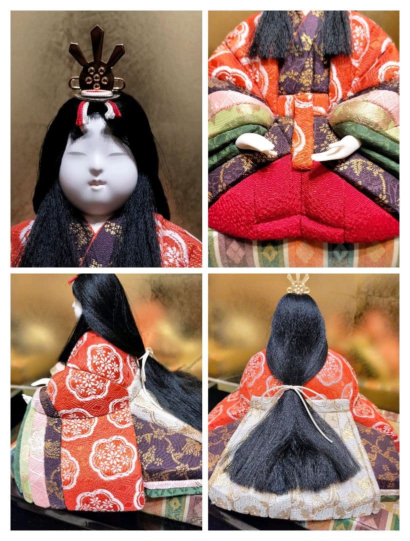 yukiko 真多呂人形　桃山雛 金箔柄屏風