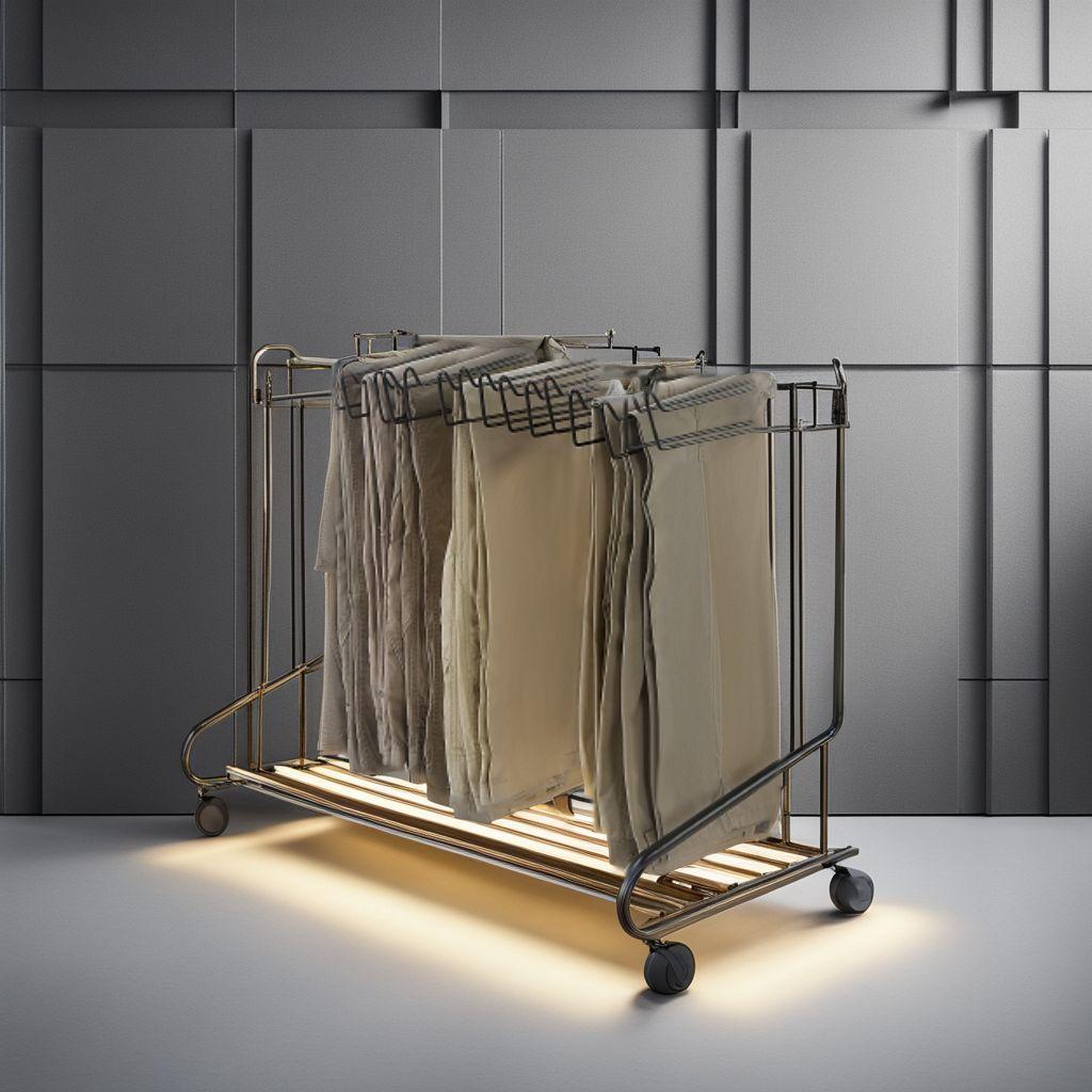 コンパクトズボンハンガーラック 20本キャパ - キャスター付き