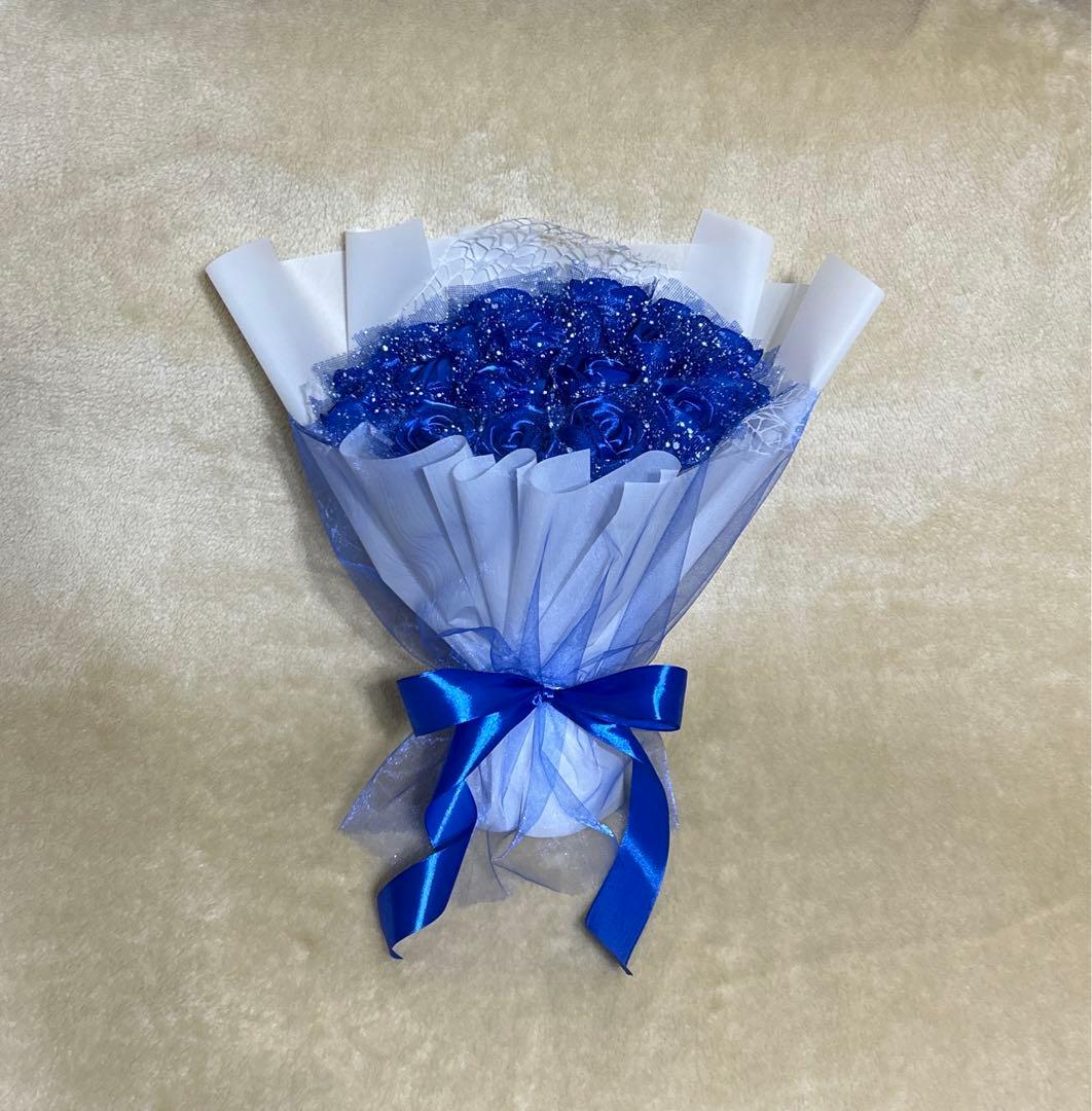 20本青バラブーケ　プレゼント お祝い 枯れない花 永生薔薇　特別な人へ