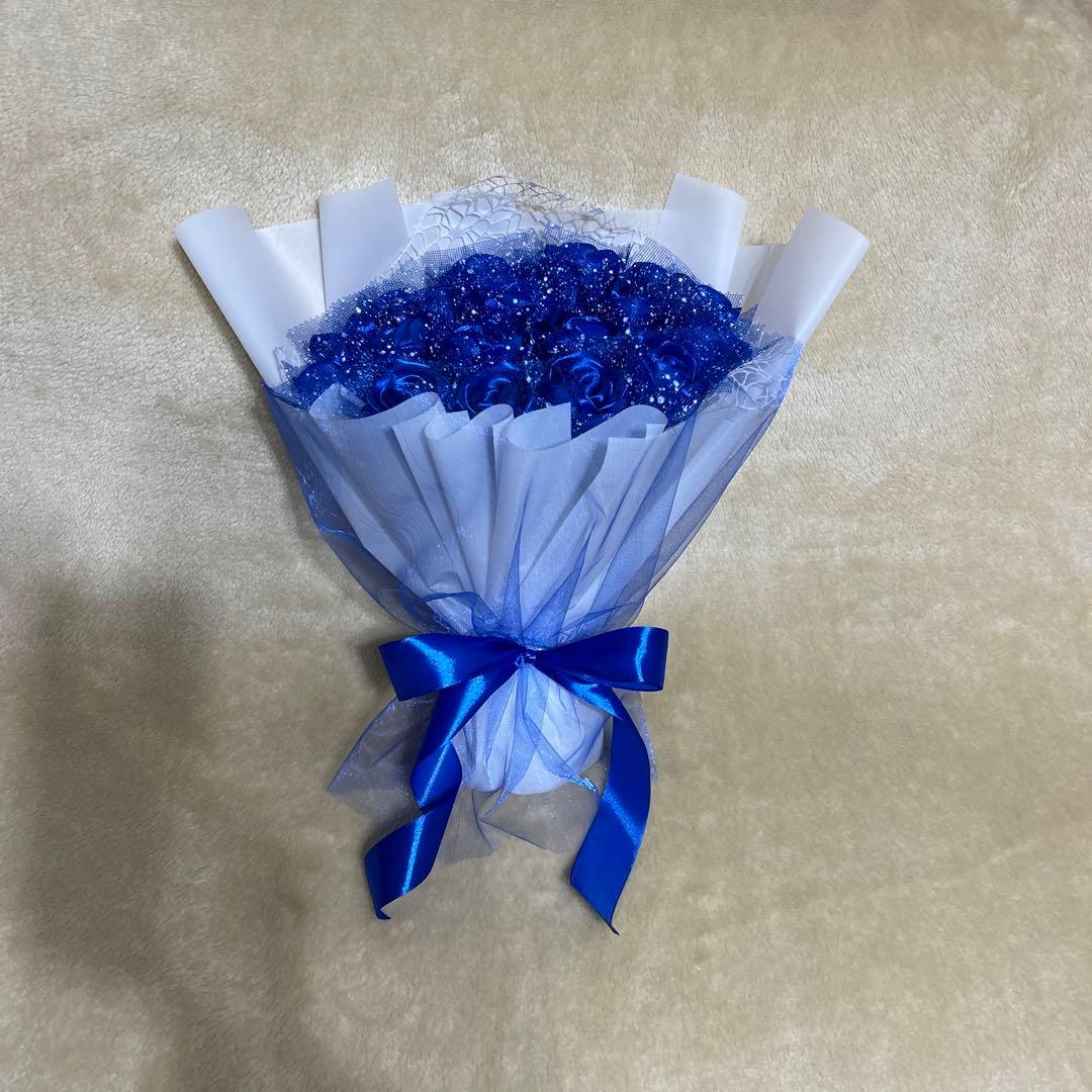 20本青バラブーケ　プレゼント お祝い 枯れない花 永生薔薇　特別な人へ