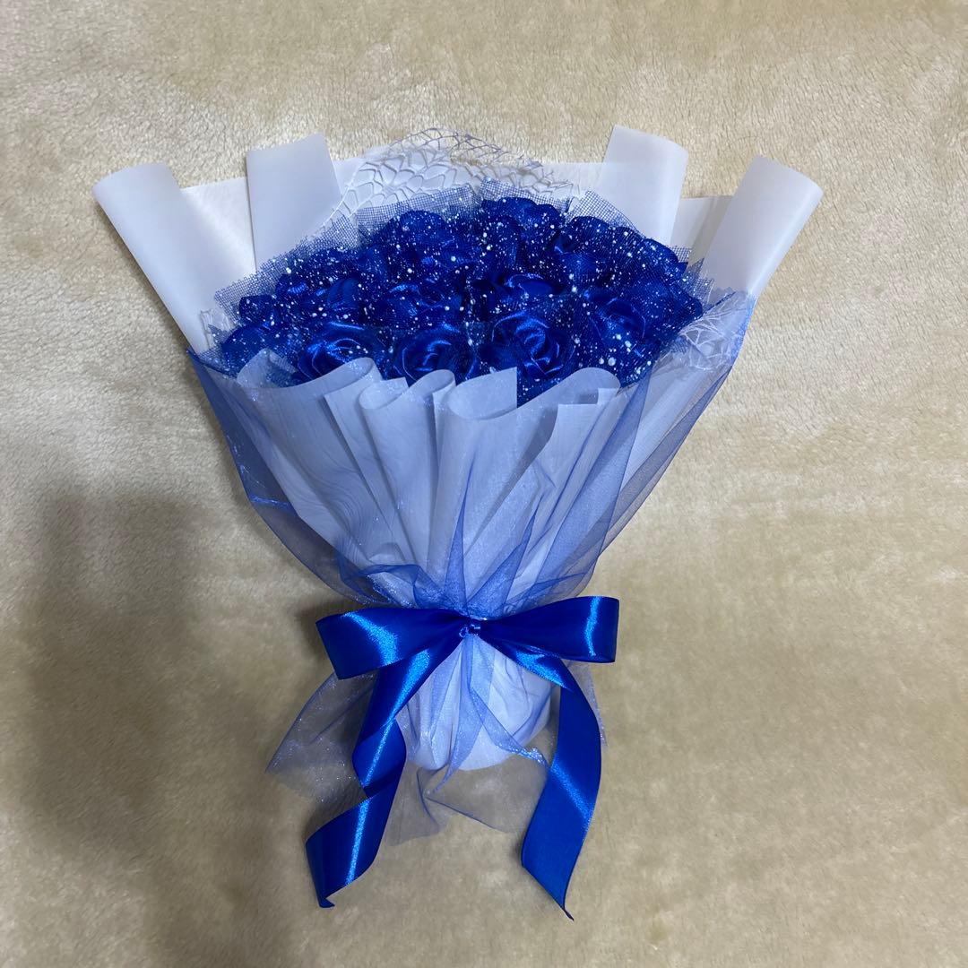20本青バラブーケ　プレゼント お祝い 枯れない花 永生薔薇　特別な人へ
