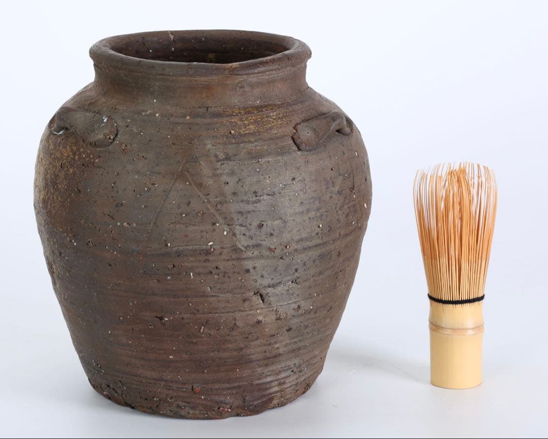 古備前 三耳壺 桃山〜江戸初期頃 時代壺 日本古陶磁 時代箱付 古美術 骨董品