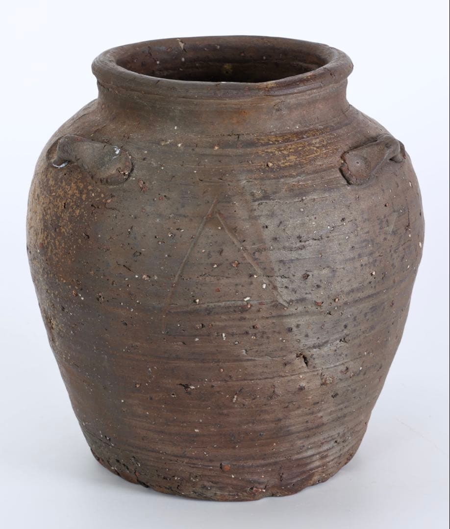 古備前 三耳壺 桃山〜江戸初期頃 時代壺 日本古陶磁 時代箱付 古美術 骨董品