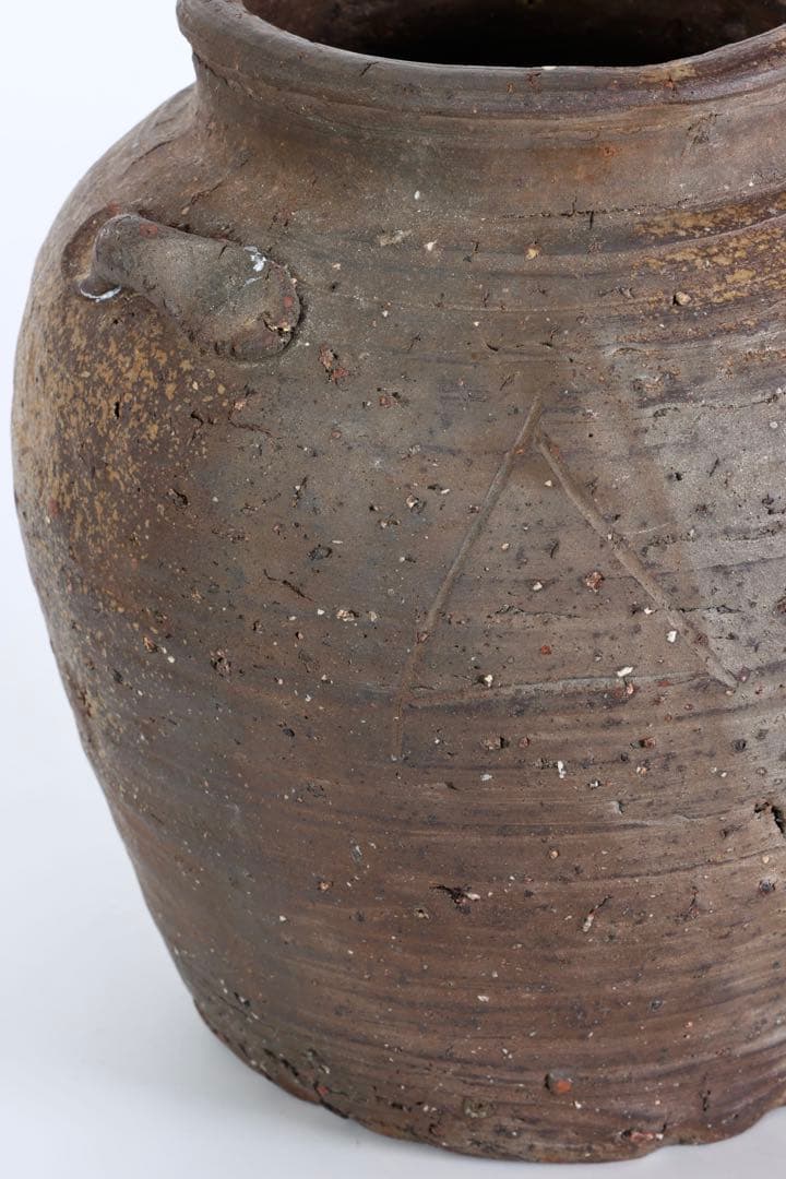 古備前 三耳壺 桃山〜江戸初期頃 時代壺 日本古陶磁 時代箱付 古美術 骨董品