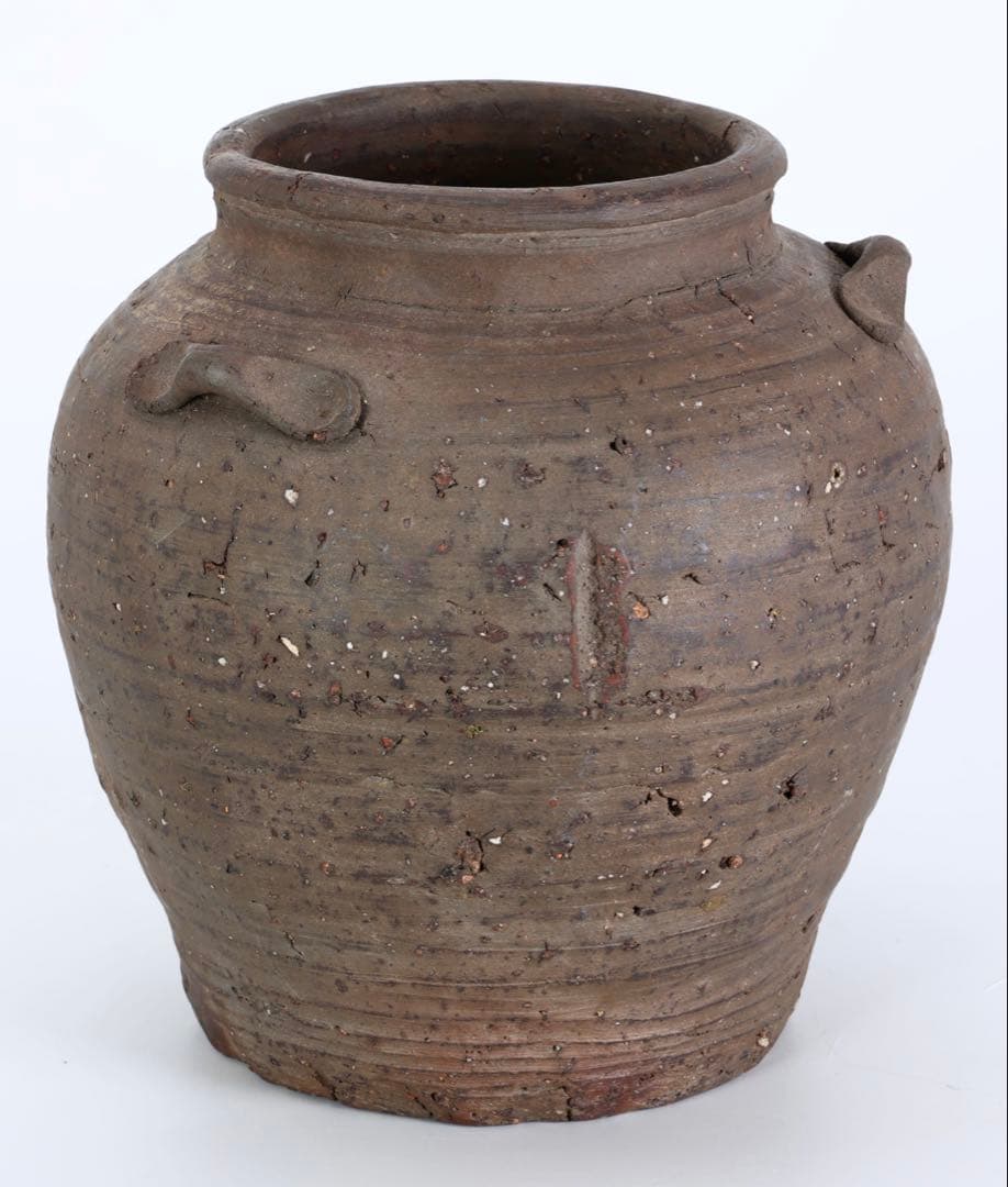 古備前 三耳壺 桃山〜江戸初期頃 時代壺 日本古陶磁 時代箱付 古美術 骨董品