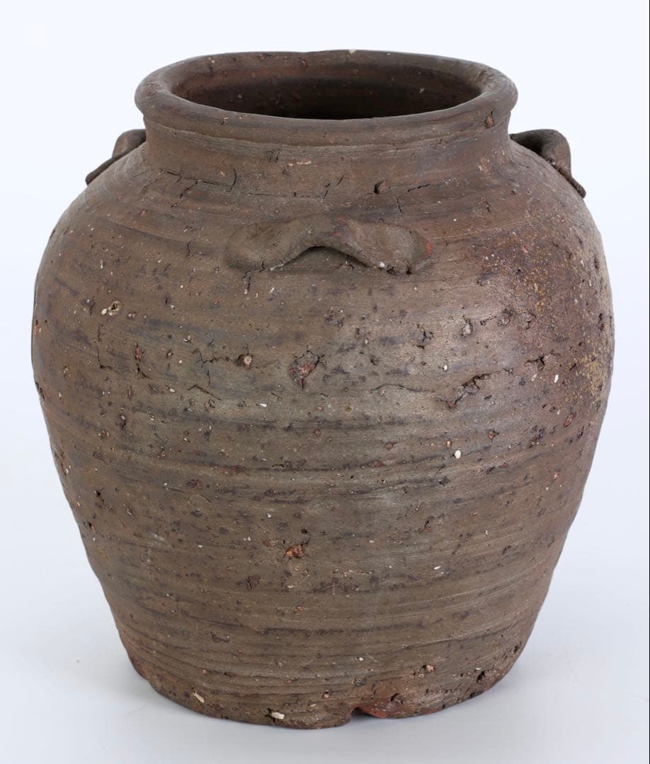 古備前 三耳壺 桃山〜江戸初期頃 時代壺 日本古陶磁 時代箱付 古美術 骨董品