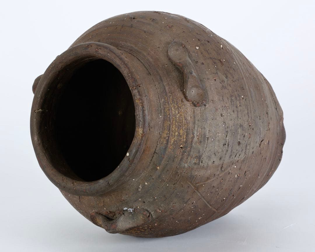 古備前 三耳壺 桃山〜江戸初期頃 時代壺 日本古陶磁 時代箱付 古美術 骨董品