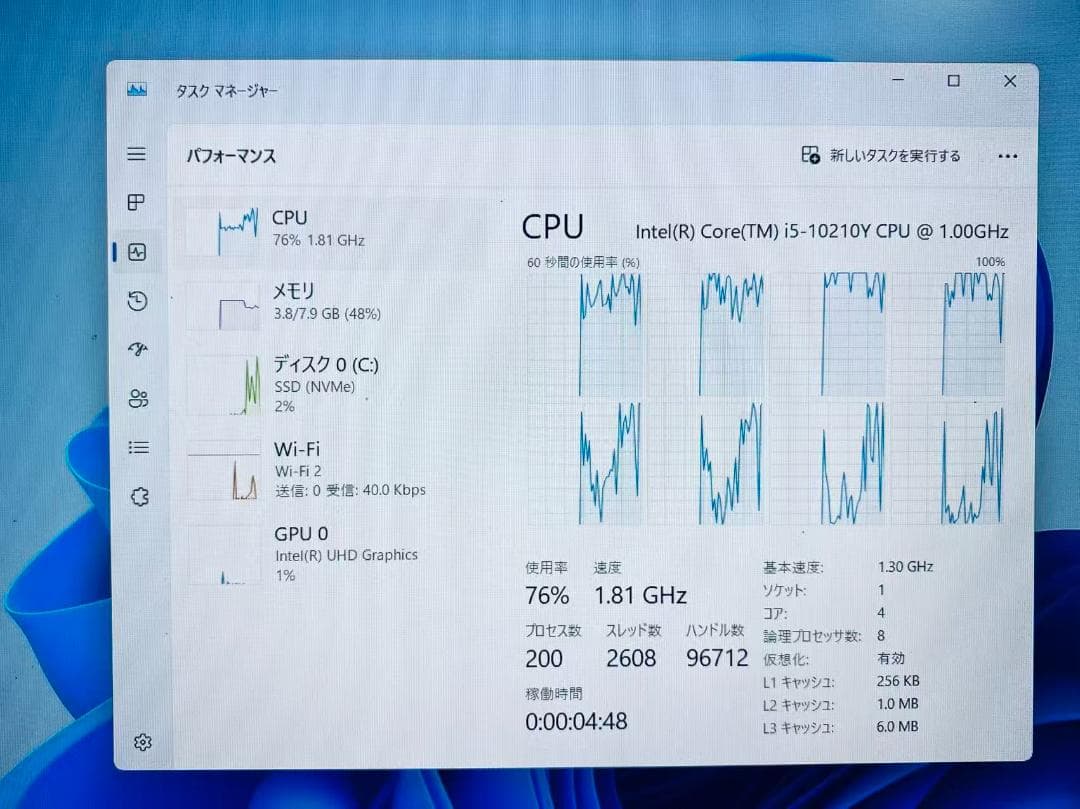 Z15 薄型軽量NEC12.5型FHD 第10世代i5/8GB/SSD256GB
