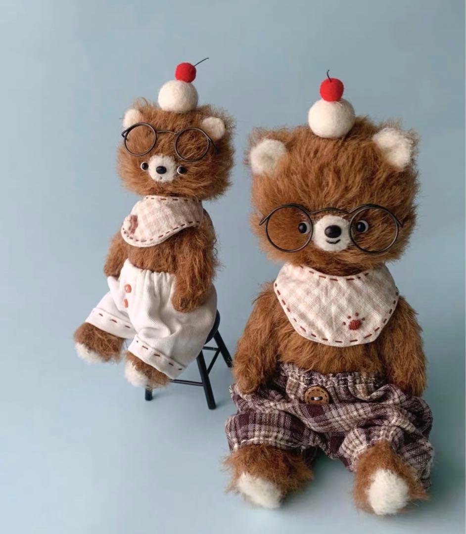 大きい熊・小さい熊 アーティストベア テディベア 海外作家様 ハンドメイド 置物