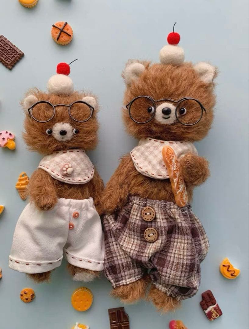 大きい熊・小さい熊 アーティストベア テディベア 海外作家様 ハンドメイド 置物