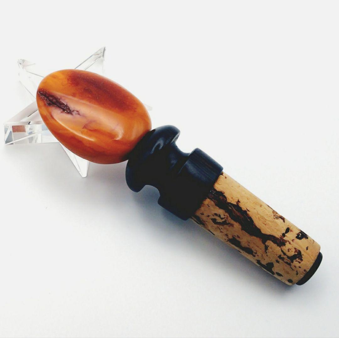 天然 琥珀 ワインキャップ(観賞用)