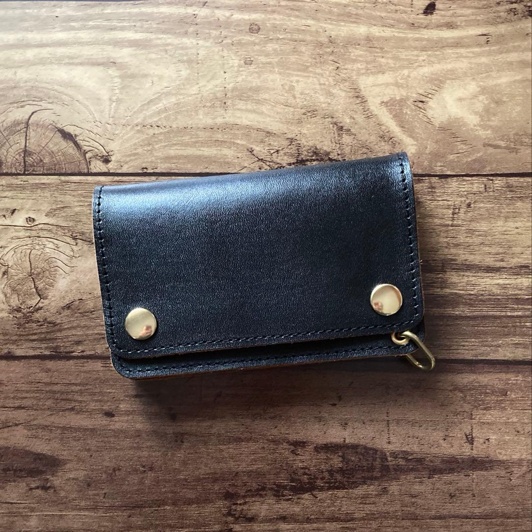 【まるさん】トラッカーウォレット150（ミドル）3層【お札を折らずに収納】