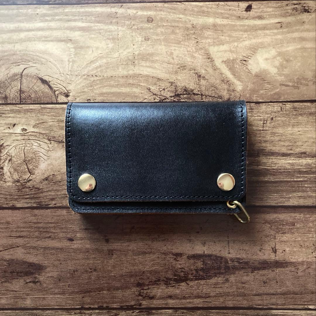 【まるさん】トラッカーウォレット150（ミドル）3層【お札を折らずに収納】