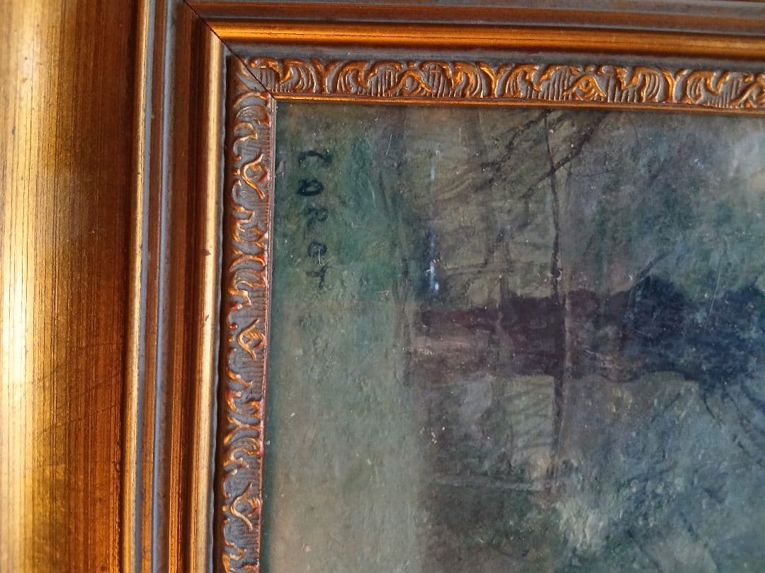 フランスの風景画家ジャン＝バティスト・カミーユ・コローの作品の複製画 絵画