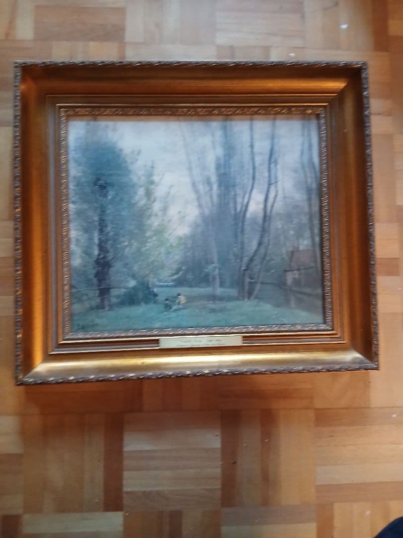 フランスの風景画家ジャン＝バティスト・カミーユ・コローの作品の複製画 絵画