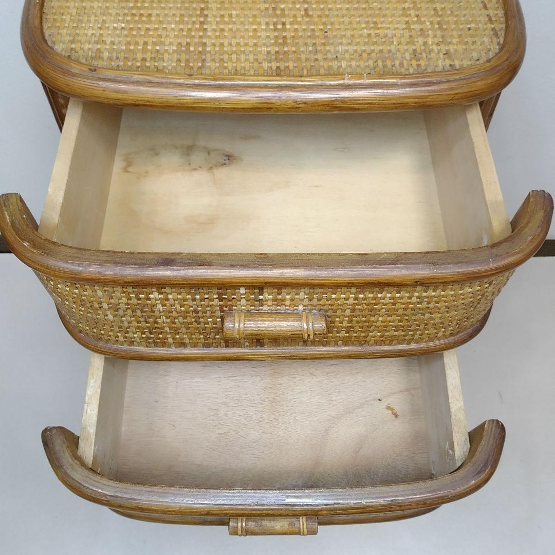 kazama カザマ 籐 ラタン チェスト ５段5杯 キャスター付 送料無料