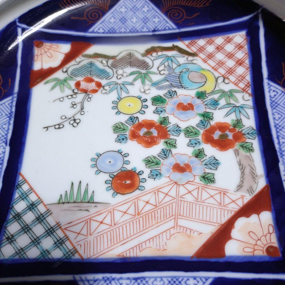 伊万里色絵丸皿　5枚