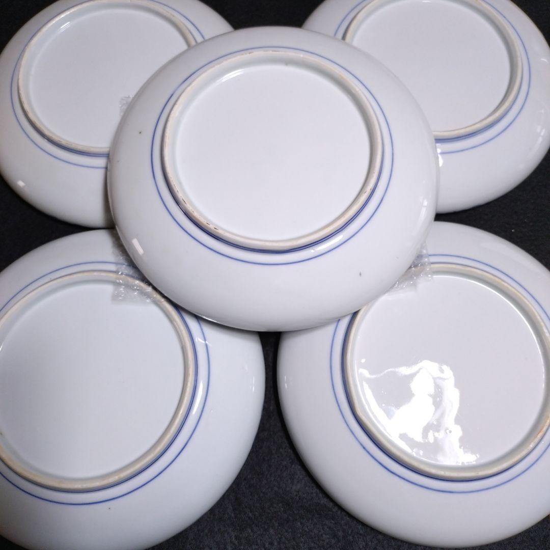 伊万里色絵丸皿　5枚