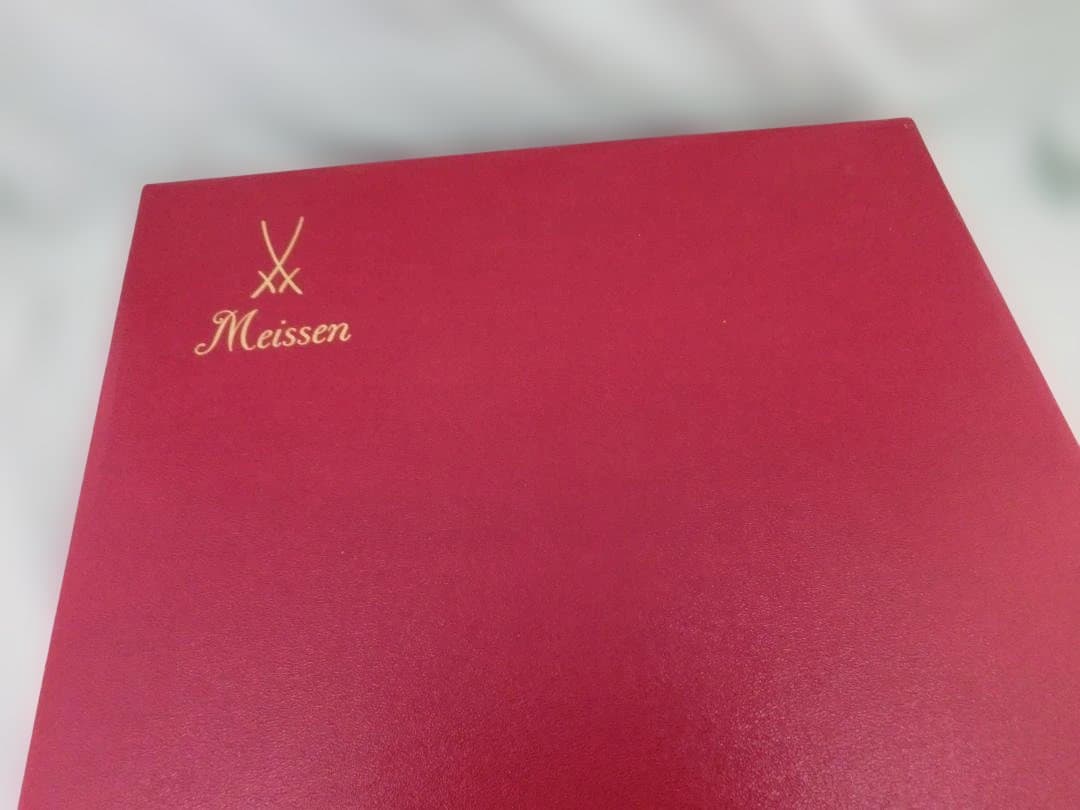 【マイセン】古い金彩花虫文プレート