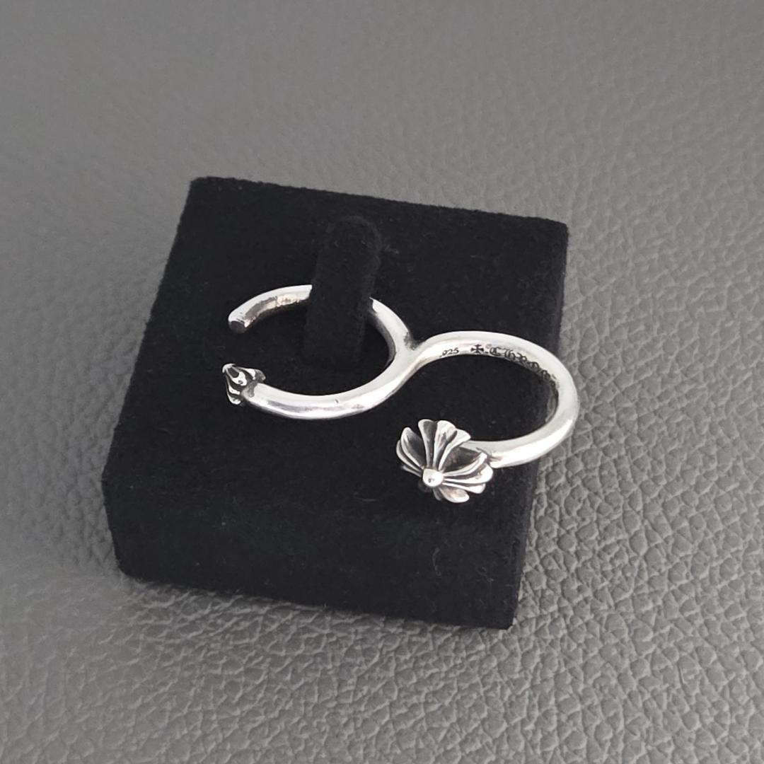 CHROME HEARTS クロムハーツ プラス ネイル ダブルリング シルバー