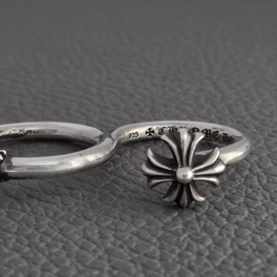 CHROME HEARTS クロムハーツ プラス ネイル ダブルリング シルバー