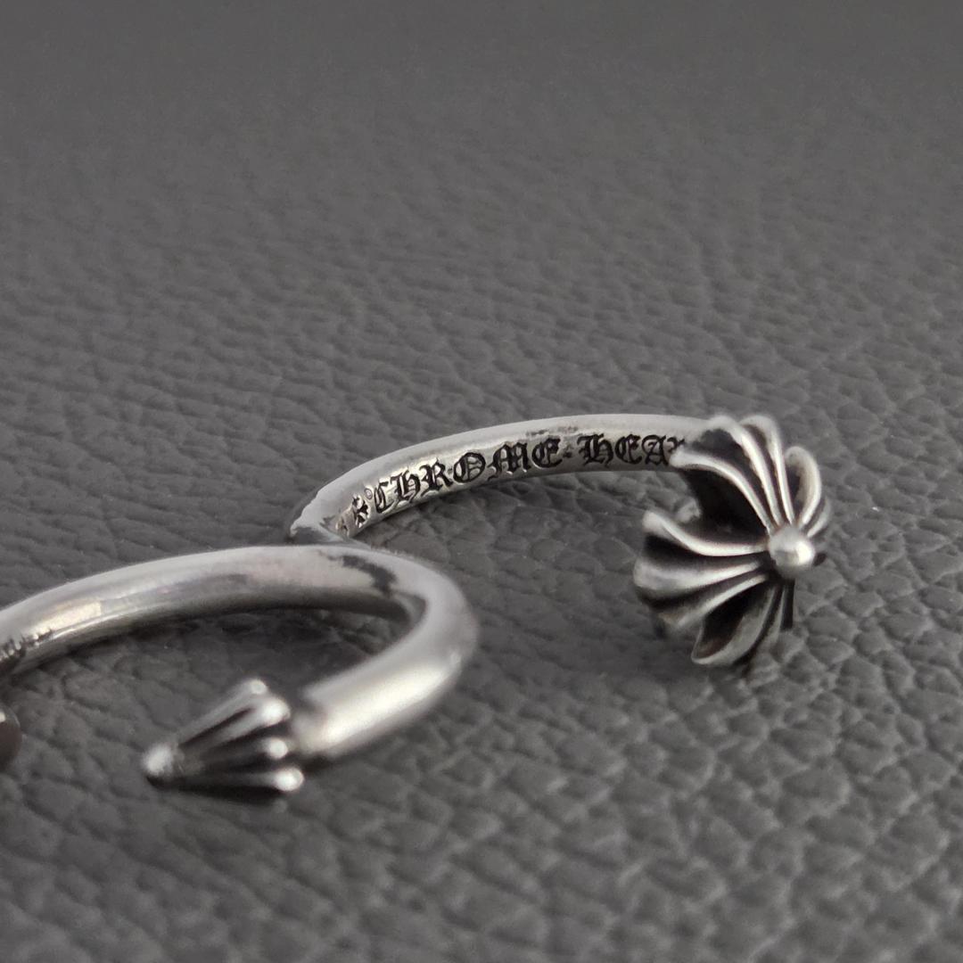 CHROME HEARTS クロムハーツ プラス ネイル ダブルリング シルバー