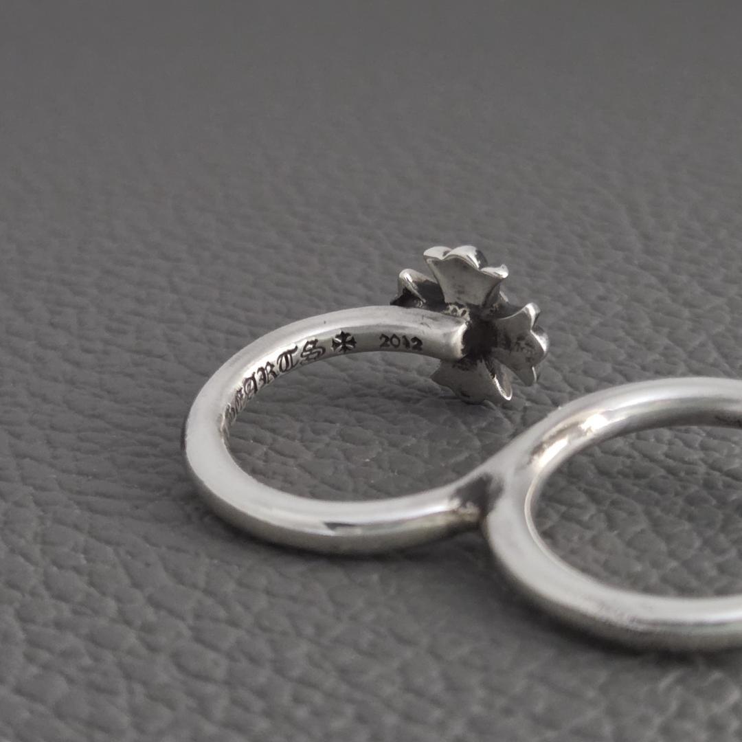 CHROME HEARTS クロムハーツ プラス ネイル ダブルリング シルバー