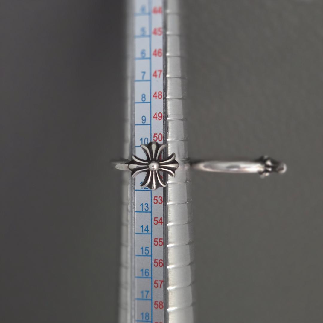 CHROME HEARTS クロムハーツ プラス ネイル ダブルリング シルバー