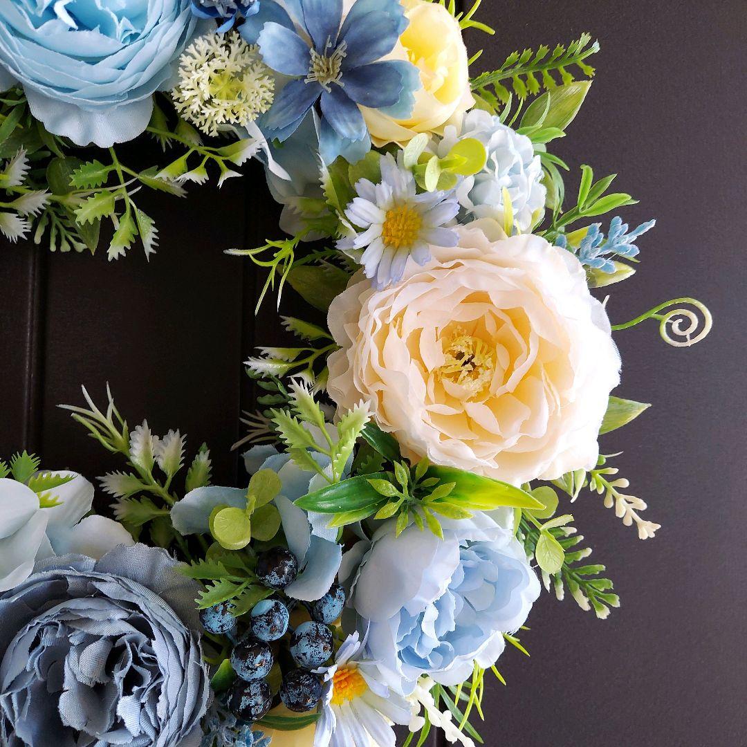 フラワーリース 春うらら8 可憐なお花たち5 玄関リース 母の日 造花