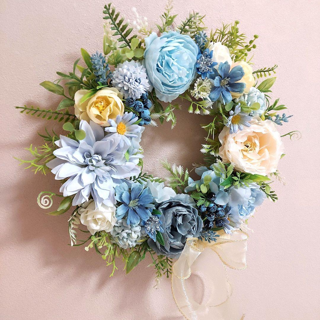 フラワーリース 春うらら8 可憐なお花たち5 玄関リース 母の日 造花
