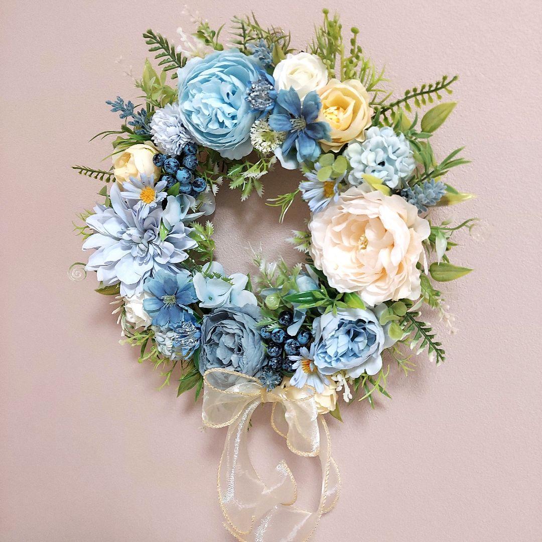 フラワーリース 春うらら8 可憐なお花たち5 玄関リース 母の日 造花