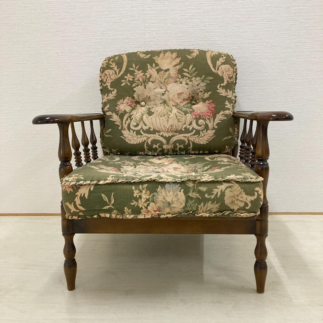 【カリモク】コロニアル アームチェア　1人掛けソファ 椅子