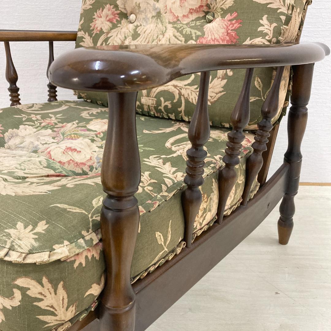 【カリモク】コロニアル アームチェア　1人掛けソファ 椅子