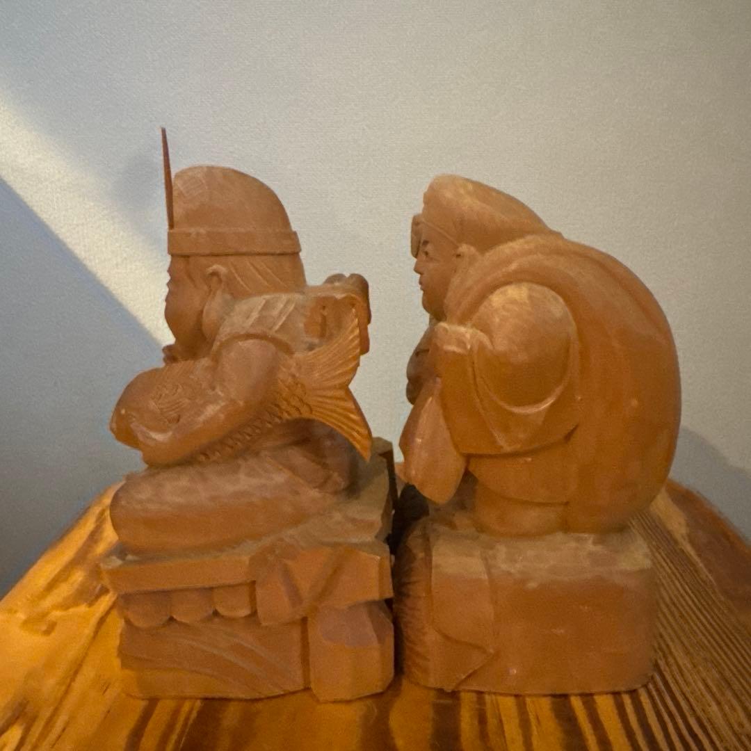 木彫 えびす様・大黒様