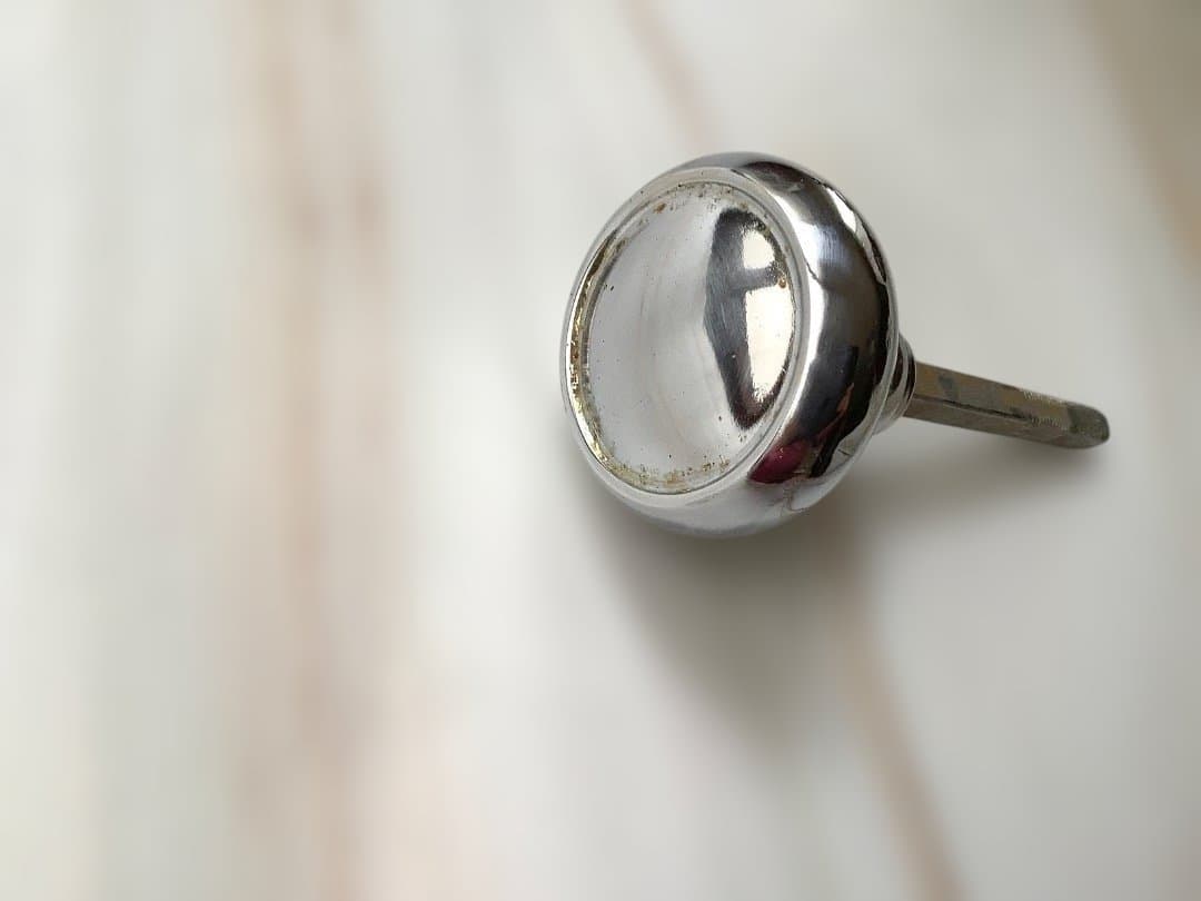 h.d.m.c 　アンティーク　　ガラス＆金属ドア・ノブ　3個セット