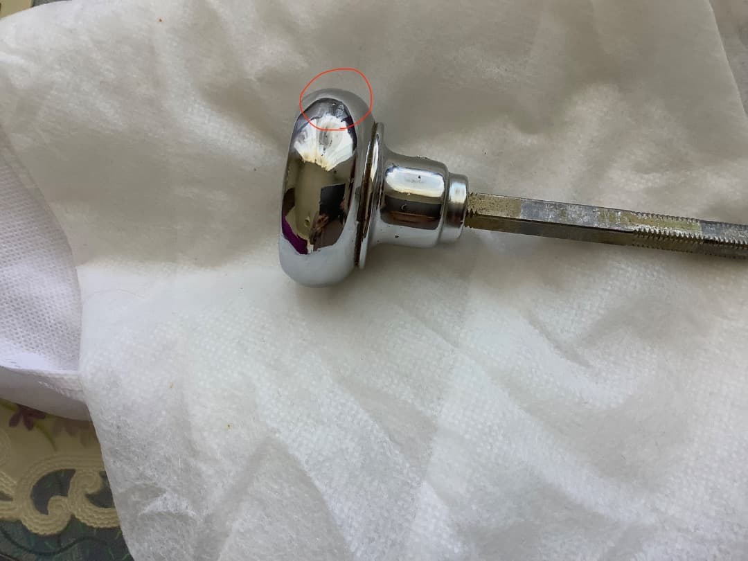 h.d.m.c 　アンティーク　　ガラス＆金属ドア・ノブ　3個セット