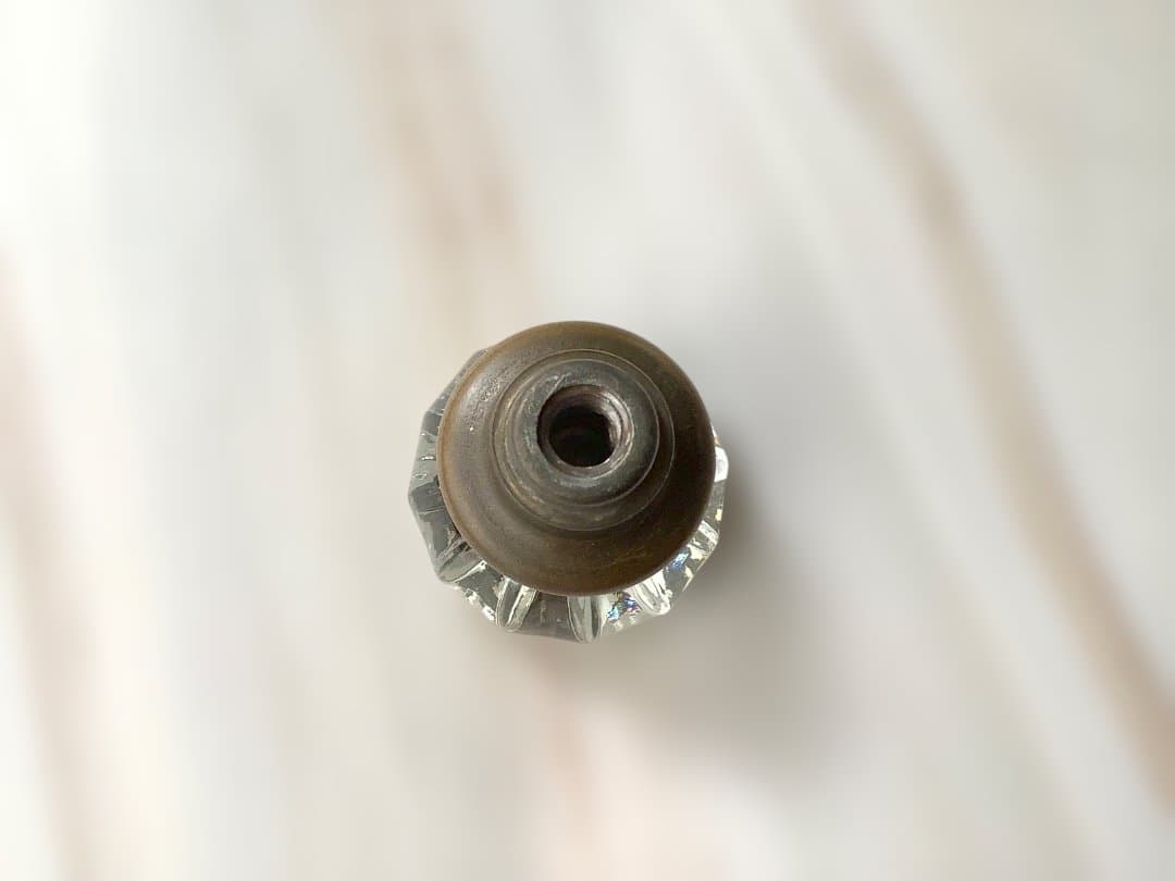 h.d.m.c 　アンティーク　　ガラス＆金属ドア・ノブ　3個セット