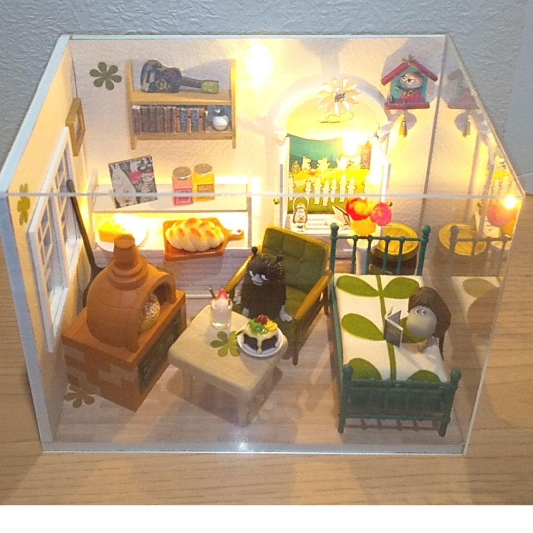 MOOMINフィギュア＆ドールハウス【LEDライト、カバー付き】セット