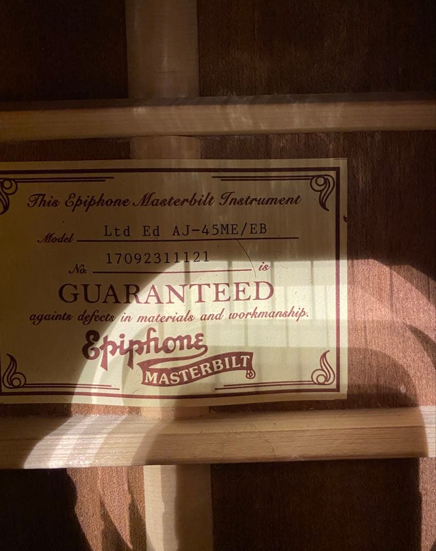 Epiphone Masterbilt AJ-45ME/EB Gotohペグ