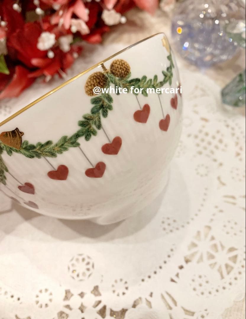 デンマーク王室御用達 限定品 ハートのガーランドボウルプレゼント♡