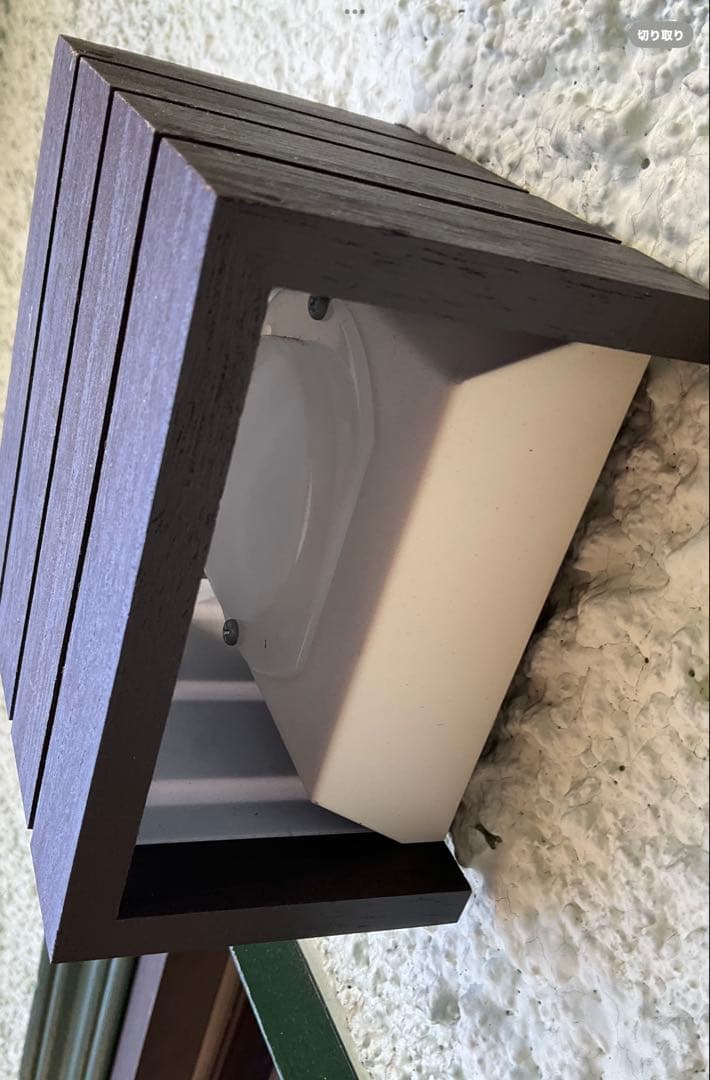 新品 外灯 ダークブラウン 木製 ボックス型ライト