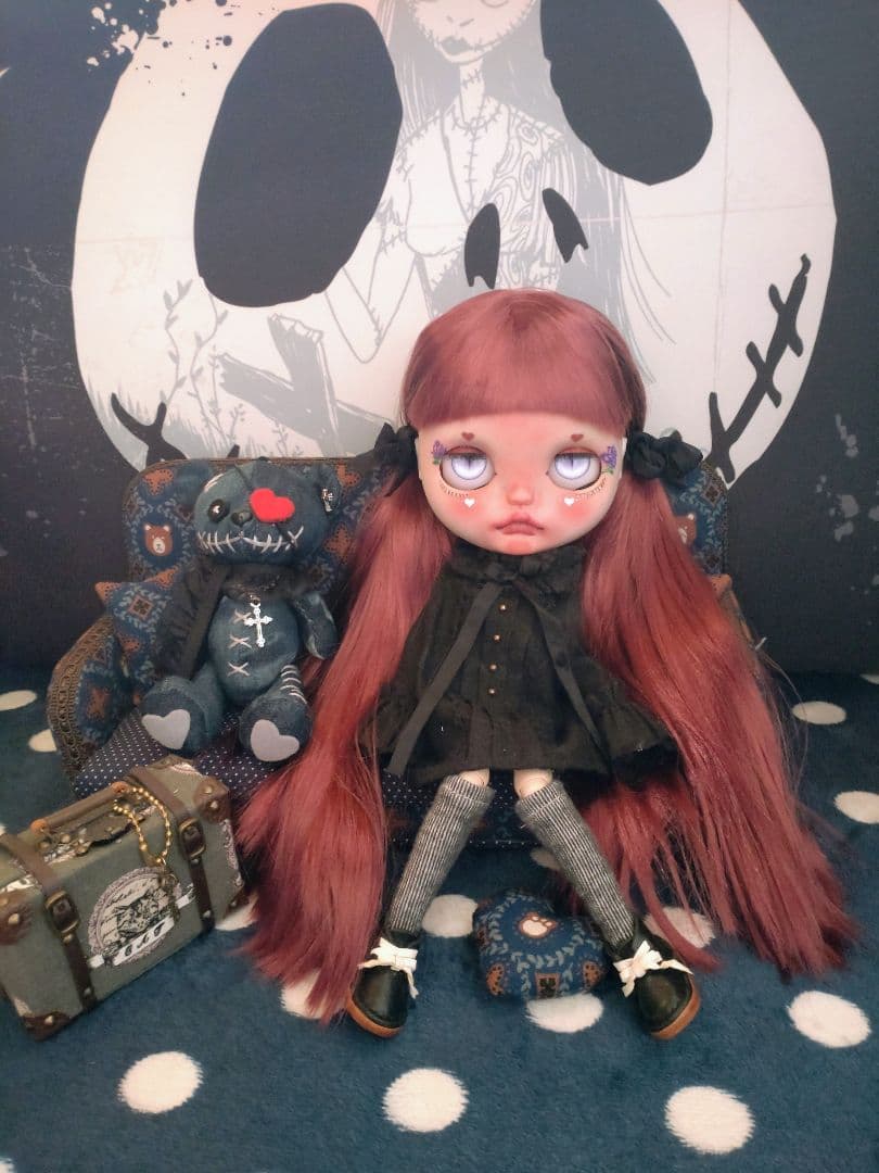 カスタムアイシードール新年特別可動ボディ＆キャットフェイスアウトフィット付き